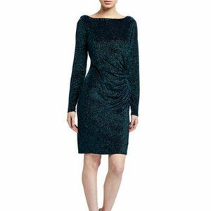 Neiman Marcus Glitter Drape Back Dress# 535-A1